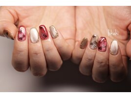 バレンタインネイル