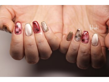 バレンタインネイル