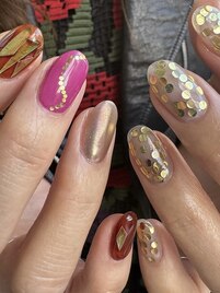 バレンタインネイル