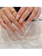 ハナビューティ アシヤ(Hana Beauty Ashiya)/ホワイトツイードネイル