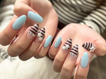 ネリネ 天神(nerine)/パステルブルー/マリンボーダー