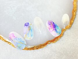 インク大理石ネイル