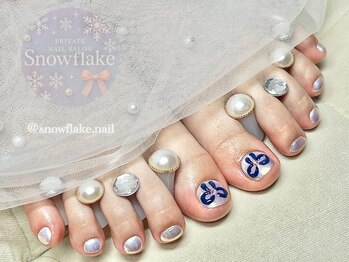 スノーフレーク(Snowflake)/フットネイル♪アート追加