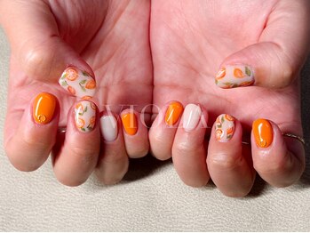 ヴィオラ(VIOLA)/手描きアート/フルーツネイル