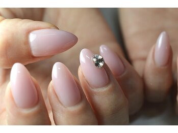 ファン ネイルサロン スクール(Fun)/ワンカラー+Vカットストーン