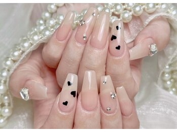 バレンタインネイル