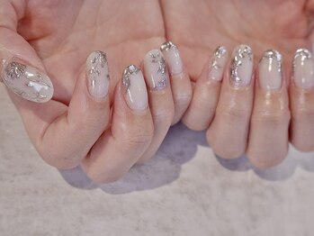 オブヘア ジユウガオカ(of HAIR jiyugaoka)の写真/ブライダルネイルメニュー有り♪特別な日を彩るおしゃれなネイルを楽しみましょう☆［３Dデザイン要相談］