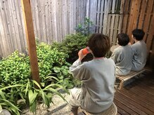 天照の癒 水前寺の雰囲気（休憩スペースの庭園です！癒しの空間をお届け♪）