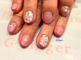 カラフルフラワーネイル