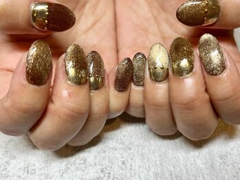 レアレアネイル(Lealeanail)/【パラジェル】ミラーデザイン