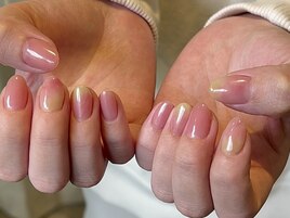 【パラジェル】桃ネイル