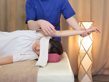 癒し処元気/施術の流れ１１　肩（横向き）