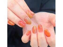 春色とろけるマーブルネイル