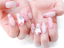 ネイルコレクション ベビーピンク(Baby Pink)/長さだしジェルチップ★ツイード