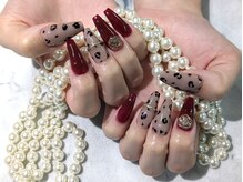 ネイルサロン グレイス(Grace)/【スカルプ】レオパ×ボルドー