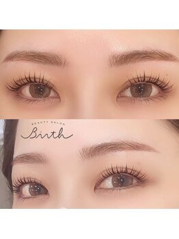 ビューティーサロンバース(Beauty Salon Birth)の写真/【まつ毛とアイブロウのセットがお得♪】お顔のバランス、目の形に合わせて同時施術で一気に垢抜けが叶う☆