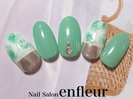 根元ミラー×タイダイ柄