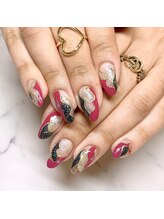 リグネイルスタジオ(Lig nail studio)/キラキラブロッキングネイル