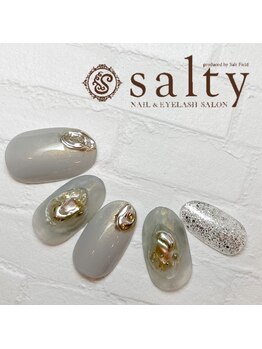 ネイルアンドアイラッシュサロン ソルティ 寺田町(salty)/ニュアンスネイル