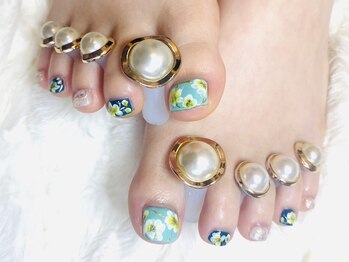 ケアビューティサロン(care beauty salon)/フットデザインお花ネイル　