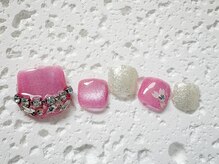 ネイルサロン ロゼプリュム/フットプレミアム桜ネイル