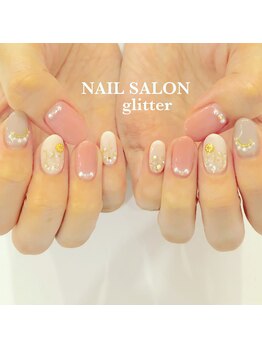 ネイルサロン グリッター(NAIL SALON glitter)/上品ネイル