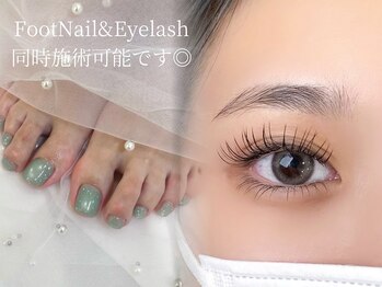 ラピス 渋谷本店(Lapis)の写真/【忙しい大人女性の美容Dayに♪】まつげ×フットを同時施術◎目元も足元も一度にキレイにして賢く時短！