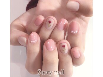 ストーリーアイラッシュアンドネイル(Story)/お花ネイル☆