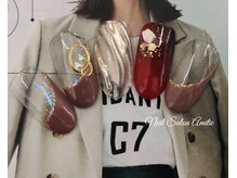 ネイルサロン アミティエ(Nail Salon Amitie)/フレンチ×mirrorうねうねdesign