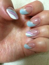 ネイルサロンふわり/チューリップフレンチ＋プッチ風