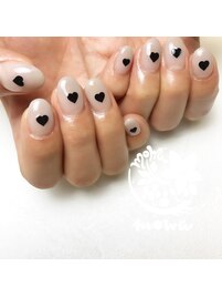 ☆黒ハートネイル☆