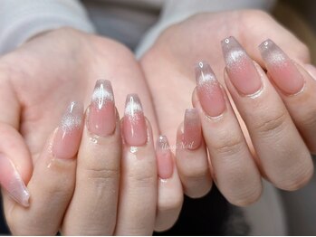 ウサギネイル 新大久保店(usagi nail)/マグネットフレンチ秋可愛い