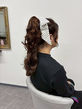 ミカヅキ 赤坂/つけ毛ポニーテールセット!