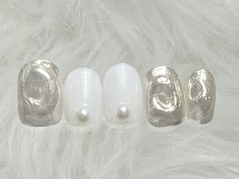 ネイルメゾン 渋谷店(NAIL MAISON)/シルバーミラーネイル￥4500