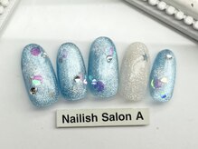 ネイリッシュサロン エー(Nailish Salon A)/マグネット冬ネイル