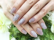 プルミエ ネイル(Premier Nail)/シアーグレージュ水彩画