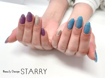 スターリー(STARRY)/ワンカラー 梅雨 ブルー アシメ