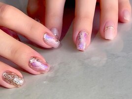 オーロラフレークネイル