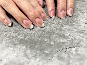 チークネイル＋マグネットグラデ