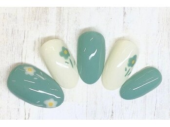 アルセア 上野御徒町店(Alcea)/フラワーネイル 手描きネイル