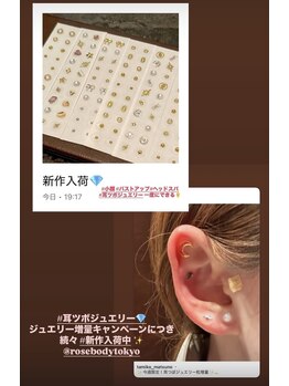ローズボディ 恵比寿店/耳つぼジュエリー☆新作入荷