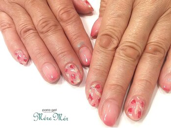 パラジェル認定サロン メールメール 池袋店(MereMer)/フラワー　チューリップ　ネイル