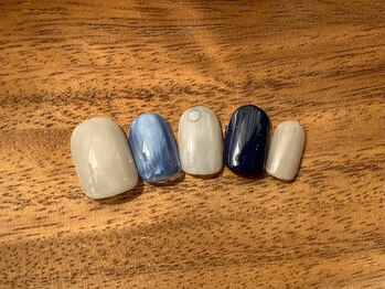 カラ ネイル 中津店(calla nail)/ニュアンスブルーグレー