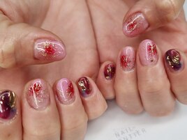 彼岸花ミラー手描き¥11980～