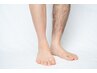 《Men's》大人気パーツ脱毛〈イオン導入+足全体(膝上・膝下・足指甲)〉  