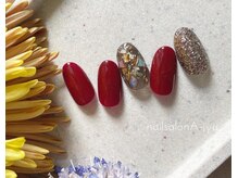 ネイルサロン アージュ(Nail Salon A jyu)/モザイクボルドーネイル