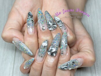 アン ジョーヌドラゴ/【ロングネイル】シルバーネイル