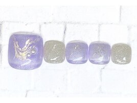 春ネイル　ニュアンス　オーロラ