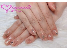 ベージュベースチークネイル！！