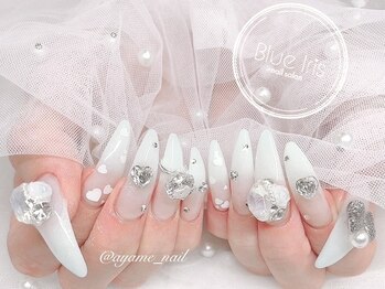 Nail salon Blue iris【ブルーアイリス】長さだし/持ち込み/フィルイン/ワンホンの写真/【自爪への負担を軽減する長さだし】短い爪も憧れの美爪ロングへ★どこから見ても最強に可愛いフォルム♪